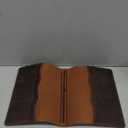 newestor Travelers Notebook Cover with Inner Pockets, Card Slots and Pen Holder, A5 Size, Dark Brown