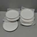 Sweese Dessert Plates, 7.8 Inch Porcelain Round Salad Plates Set of 6, Small Appetizer, Small Dish Set, Microwave & Dishwasher Safe, Scratch Resistant Slates set, White