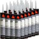 Sika Sikaflex-221 - Aluminum Gray - Multi-Purpose Polyurethane sealant/Adhesive - Creates Permanent Elastic Seal - Sandable/paintable - Non-Corrosive - 10.1 fl. Oz (Pack of 24)