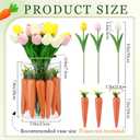 Tigeen 16 Pcs Fake Flowers Tulips 13" Artificial Flower Mother's Gift Day Centerpieces for Tables Decorations for Spring Easter Home Kitchen Wedding Bouquet Bulk