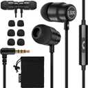 UliX Rider Wired Earbuds in-Ear Headphones, Earphones with Microphone,  Anti-Tangle Cable, Ear Buds for iPhone, iPad, Samsung, School Students, Kids, Women, Small Ears