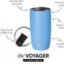 Simple Modern Voyager Tumbler with Flip Lid | Travel Coffee Mug | Insulated Stainless Steel Cold Brew Iced or Hot Coffee Cup | Gifts for Women Men Her Him | 16oz, Snow Day