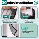 Magnetic Screen Door 30x80 Inch, Heavy Duty Door Screen Mesh with Magnetic Closure, Easy Install Hands-Free Screen for Sliding & Front Door, Pet & Kid Friendly, Keep Bugs Out
