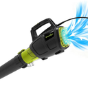 Grasstigon 13A Electric Leaf Blower Corded, 600CFM / 250MPH, 2 Speed Modes | 120V Powerful Lightweight Handheld Blowers for Lawn Care, Patio Cleaning, Blowing Leaves, Dust (BLACK & GREEN)
