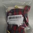 Unique style paws Christmas Dog Collar with Bow Tie Scottish Plaid Puppy Collar for Small Medium Large Dogs as Holiday Autumn Winter Gifts-S