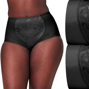 Bali Women's Firm-control Shapewear Brief Pack, Shaping Brief With Tummy Control, 2-pack, Size L