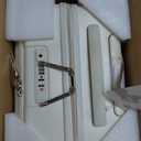 20 IN Carry On Luggage 22x14x9 Airline Approved - Front Pocket Hardside Travel Suitcase Unbreakable -with Cup Holder,Charging Port,Side Pothook, 360Spinner Wheels, TSA Lock-White