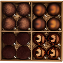 Christmas Ornaments Brown Balls Christmas Decorations Xmas Tree Shatterproof Champagne Velvet Ball Ornaments for Holiday Farmhouse Party Indoor Outdoor Rustic Vintage Decor 16 Pcs