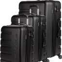 SwissGear 7366 Signature Hardside Expandable Luggage with Spinner Wheels, TSA Lock, Cup-Holder, Black, 3-Piece Set (19/23/27)