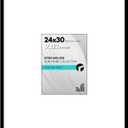 Americanflat 24x30 Picture Frame with Polished Plexiglass - Use as 9x12 Frame with Mat or Display 24x30 Photo Without Mat - Streamline Collection - Thin Border Picture Frames for Wall - Black