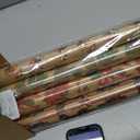 RUSPEPA Kraft Christmas Wrapping Paper Set, Jumbo Roll, Vintage Red Bow, Wreath, Poinsettia, Pine Cone & Candy Cane Design Gift Wrap for Xmas Rustic Holiday, 4 Rolls, 30 Inches x 10 Feet per Roll