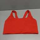 Aoysky Womens Buttery Soft Square Neck Sports Bras Compression Padded Longline Yoga Workout Running Crop Tops (Large, Red)