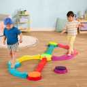B. toys - Balance & Groove Set - Balance Beam for Kids - Musical Games & Activities - 5 Sensory Stones, 8 Wavy Beams & 1 Musical Pod - Indoor Active Play - 3 Years +