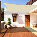 Coarbor 13'x13' Sun Shade Sail Outdoor Canopy Cover Rectangle Heavy Duty Shade Cloth for Backyard Yard Deck Patio Garden Outdoor, Beige