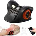 Neck Massager, Neck and Shoulder Relaxer with Heat, Portable Cordless Shoulder Cervical Traction Device for Pain Relief Electric Massager Pillows(Light Black)