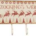 Primitives by Kathy Rustic Christmas Stockings were Hung 6-Hook Board (EACH)