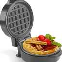Mini Waffles Maker, Small Waffle Irons Non-stick, Breakfast Belgian Waffles, Mini Waffle Iron Make Waffle in Minutes, Portable Pancake Maker Machine for Kid, Easy to Clean, 5 Inches Wide, Black