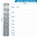 Farm Fence, 4ft X 164ft Wire Fence, Goat Cattle Deer Livestock Fence, Galvanized Woven Hog Wire Fencing,Fencing for Yard and Animals Protection
