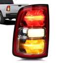 Chrome Bezel Halogen Tail Lights Compatible With 2019-2024 RAM 2500, Non-LED Models Direct Fit Rear Brake Lamp Chrome Bezel, 55112989AE CH2800221(Left Driver Side)