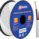 Kengiyel Speaker Wire 18 Gauge 50FT, Electrical Wire,18 AWG Stranded PVC Extension Cord, 12V Low Voltage/Tinned Copper/Flexible Cable for Automotive Wiring, Lamp Cord, Marine Cable-CCA