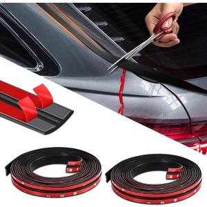 2 Pieces Windshield Rubber Seal Windshield Trim Stripping, Car Weather Stripping, Waterproof Rubber Edge Trim, 22 Ft T Shape Sealing Strip Universal for Car Front Rear Windshield