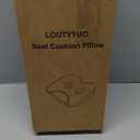 LOUTYTUO Seat Cushion Pillow,100% Memory Foam and Washable Cover,for Office Chair,Car Seat and Wheelchair, Soft Support Seat Cushion (Black)