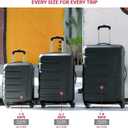 SwissGear 7366 Signature Hardside Expandable Luggage with Spinner Wheels, TSA Lock, Cup-Holder, White, 2-Piece Set (19/27)