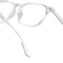 5 x Square Anti-Blue Light Glasses for Enhanced Eye Protection Blue Light Blocking Glasses for Women Men (Transparent)