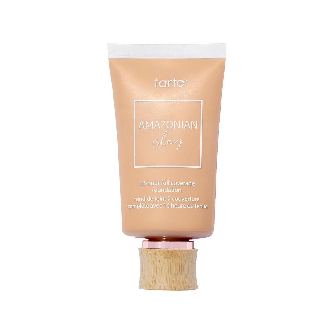tarte Amazonian clay 16-hour full coverage foundation  Matte Finish Foundation with Amazonian Clay & Vitamin E for Hydration & Smooth Looking Skin, Vegan & Cruelty Free (light-medium sand) tarte Amazonian clay 16-hour full coverage foundation  Matte Finish Foundation with Amazonian Clay & Vitamin E for Hydration & Smooth Looking Skin, Vegan & Cruelty Free (light-medium sand)