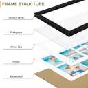 Vittanly 15x17 Collage Picture Frame, Displays 7Pcs 4x6 Pictures with Mat, 4x6 Picture Frames Collage Wall Decor for Horizontal or Vertical Display, Black, 1 Pack