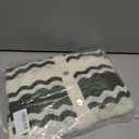 Moreone 2 Piece Lounge Set Women Short Sleeve Striped Crochet Knit Sets Two Piece Button Up Pajamas with Drawstring Shorts (Green, M)