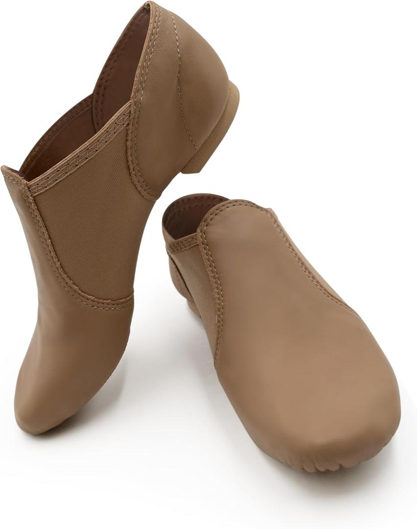Capezio Womens E Series Jazz Slip-on, Caramel, 5.5 
