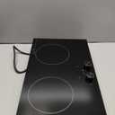 2 Burner Electric Cooktop 24 Inch, 4000W Electric Stove Top with Built-in Design, 220-240V Knob Control Radiant Ceramic Cooktop with Safety Lock, 9 Level Power, Timer - Hard Wire