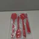 U-Taste Silicone Spatula Set with 600 Degrees Fahrenheit Heat Resistant (Red)