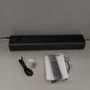 Sound Bar for Smart TV, Soundbar for TV with Bass Reflector and Easy Set up, Home Audio Surround Sound System for TV PC Projector, Wall Mountable