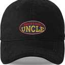 Uncle Gifts, World's Best Uncle Hat, Adjustable Embroidered Family Baseball Cap Black