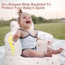 AirSwim Inflatable Baby Chair, Inflatable Baby Seat for Babies 3 Months and Up, Summer Blow Up Chair with Built in Air Pump, Infant Floor Seats for Learning to Sit, Palying, Camping, Tulip