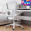 TRALT Office Chair - Ergonomic Desk Chair with Adjustable Lumbar Support, Mesh Computer Chair, Executive Chairs for Home Office Comfortable Lumbar Support (Cloud White), Pack of 1