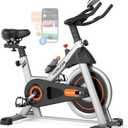 YOSUDA Exercise Bike, Brake Pad Stationary Bike for Home with Exclusive App, Magnetic Indoor Cycling Bike with 300 lb Weight Capacity, Low Noise, Tablet Holder and Fitness Courses for Weight Loss (Friction-1.0)