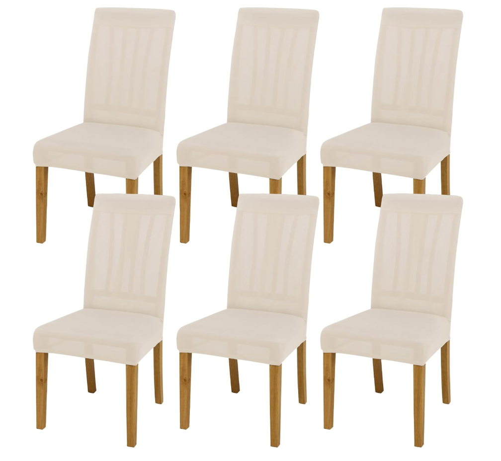 Chair Covers,Dining Room Chair Covers Set of 6,Stretch Kitchen Chair Cover,Washable Dining Chair Cover,Parsons Chair Slipcovers Protective,for Home,Restaurant,Banquet