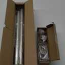HEI! DEAR Silver Curtain Rods 28 to 48 Inch(2.3-4FT),1 Inch Heavy Duty Curtain Rods,Adjustable Curtain Rod,Modern Decorative Drapery Rods,Telescoping Single Window Curtains Rods 18-45",Antique Silver