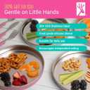 Elk and Friends 7.8 Stainless Steel Non Divided Plates with Silicone Sleeve + Storage Lid | Baby, Toddler, Kids | Dishwasher Safe | Dinner & Snack Plates | 4 Pack