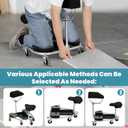 Kneeling/Sitting Creeper With Chest Support & Rolling Knee Pads 3" Casters | 300-Pound Capacity,Equipped With A Tool Tray For Tiles, Parquet, Cleaning Or Other Floor Work Featuring 3" Casters And Brake