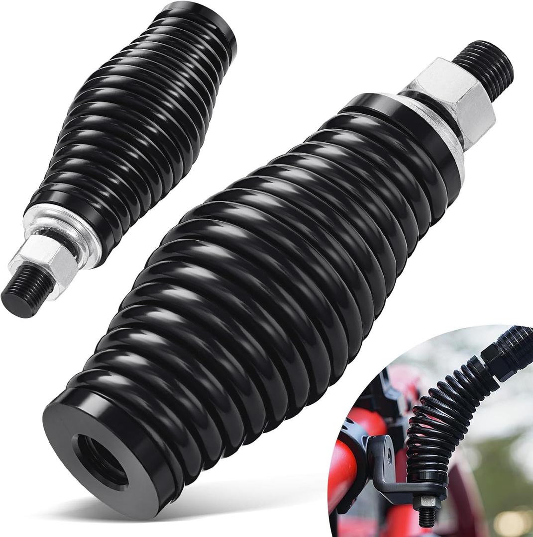 Benlari 2Pcs Whip Lights Spring Mounting Base,Heavy Duty Barrel Spring Mounting Base, LED Whip Light Spring Base Quick Release Fit for ATV UTV Fiberglass CB Antennas, Center Load Antennas