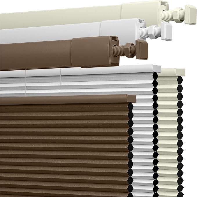 Boolegon No Drill No Tools Cellular Shades TDBU,Brown,Custom Size
Top Down Bottom Up Blackout Blinds for Indoor Windows, Cordless Honeycomb Shades for Home Easy to Install Thermal Insulated
