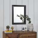 AAZZKANG Wall Mirror Black Rectangle Mirrors for Wall with Wood Framed Decorative for Bedroom Bathroom Living Room Farmhouse Entryway Hanging Small