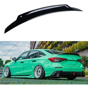 WheelX Rear Spoiler Compatible with 2022-2026 Honda Civic, Duckbill Fits for 22-26 4 Door Sedan, V3 Style Exterior High Kick Duckbill Trunk Tail Deck Lid Wing Lip (Gloss Black)