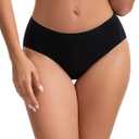 INNERSY Womens Underwear Cotton Seamless Hipster Panties No Show Soft Bikini Briefs 3-Pack (XL)