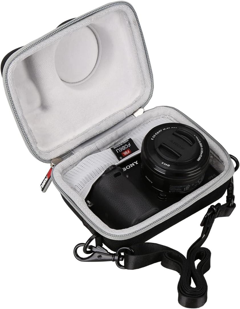 FBLFOBELI EVA Hard Portable Carrying Case for Sony Alpha a6000/a6400/a6600/a6100/a5100 Mirrorless Digital Camera (Case Only)
