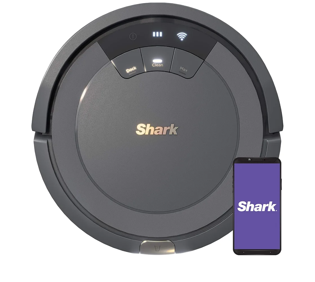 Shark AV753 ION Robot Vacuum, Tri-Brush System, Wifi Connected, 120 Min Runtime, Works with Alexa, Multi Surface Cleaning, Grey